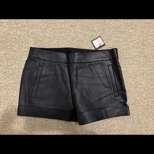 Club Monaco leather shorts